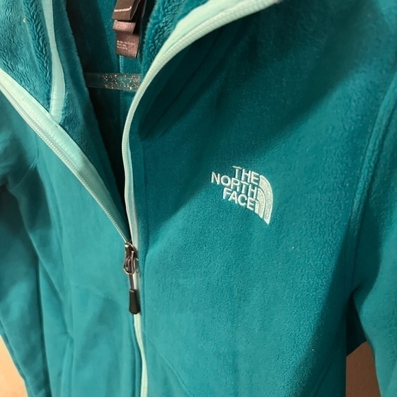The North Face Women's Teal Mock Neck Full Zip Fleece Jacket - Picture 2 of 6
